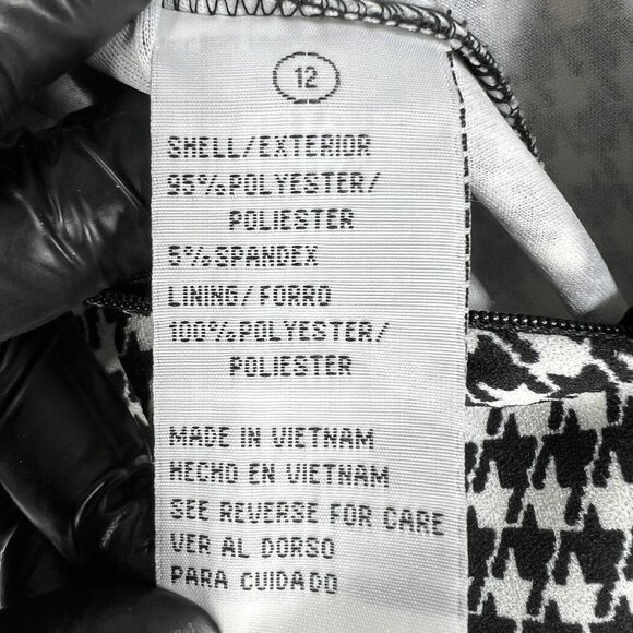 Women 12 Houndstooth Wide Leg Jumpsuit Pockets Stretch By Shelby & Palmer Office - Picture 14 of 16